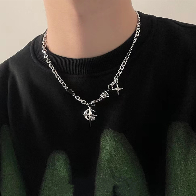 2023 koreański mody Goth Punk  – Men Accessories Neck Chain recenzja i cena